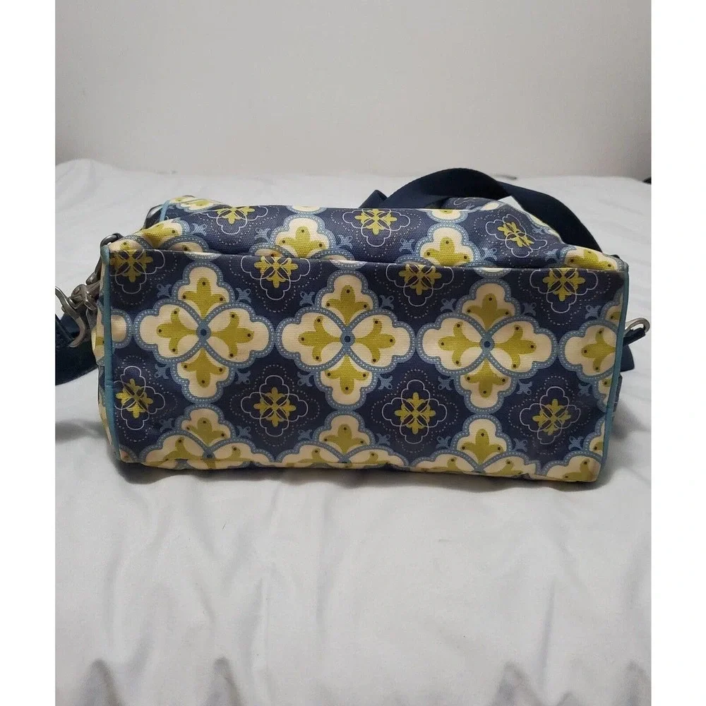 Petunia Pickle Bottom Baby Chic Diaper Bag Backpack Paisley Blue Green